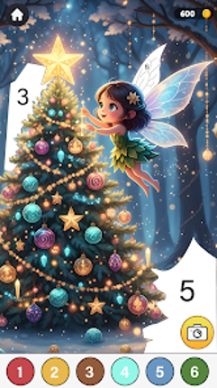 Christmas Color By Number Image