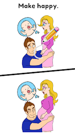 Draw Happy Baby : Puzzle Game screenshot