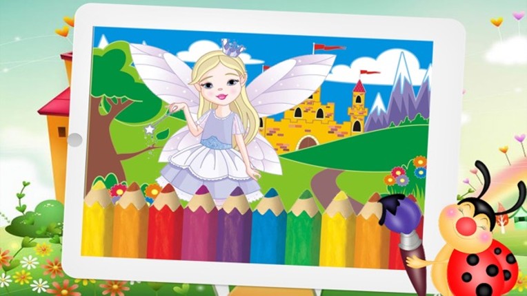 Princess Fairy Tale and Wonderland Coloring page Image