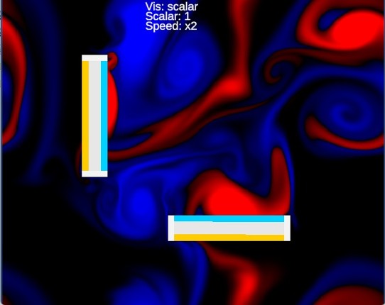 2D Fluid Simulation with Portals Image