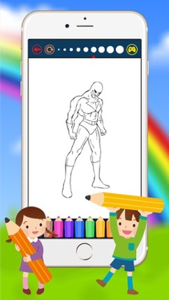Cartoon Superhero Coloring Book - Drawing for kid free game Image