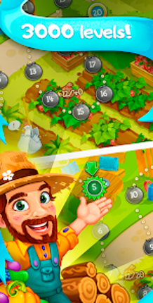 Funny Farm match 3 Puzzle game Image