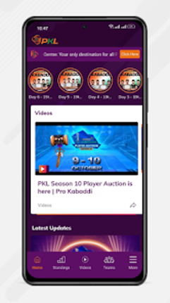 Pro Kabaddi Official App screenshot
