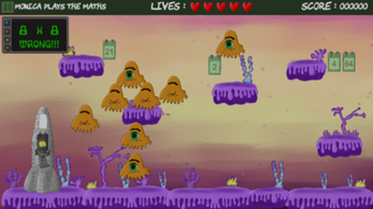 Monica plays the Maths screenshot