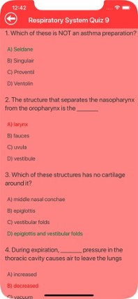Respiratory System Trivia screenshot