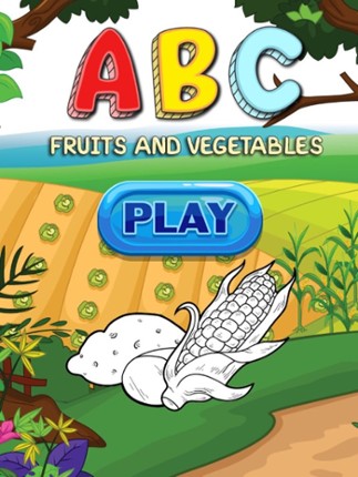 ABC Fruits And Vegetables Coloring Book: Learning English Vocabulary Free For Toddlers And Kids! Image