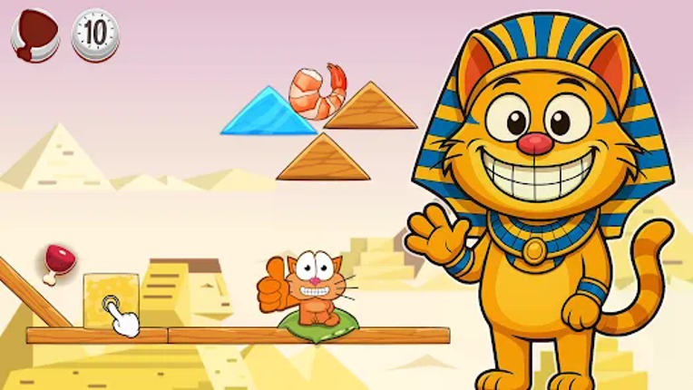 Hungry cat: physics puzzle screenshot