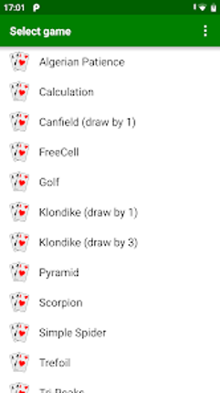 Favorite Solitaires screenshot