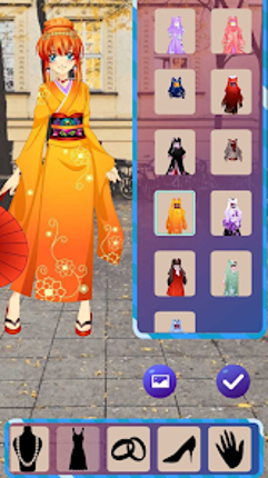 Anime Dress Up Love Kiss Games screenshot