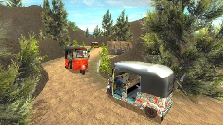 Off road tuk tuk auto rickshaw driving 3D simulator free 2016 - Take tourists to their destinations through hilly tracks Image
