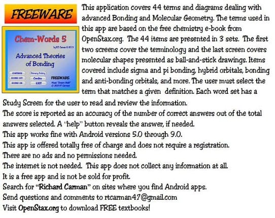 Chem-Words 5: Advanced Bonding Theories Game Cover