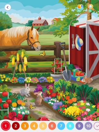 Paint by Number Oil: Hey Color Image