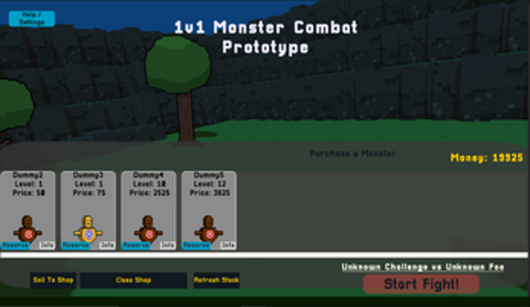 1v1 Monster Combat Prototype Image