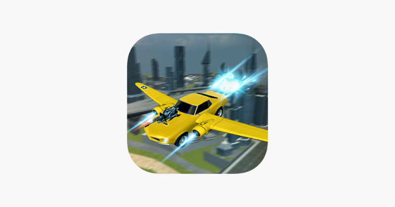 Flying Futuristic Car Battle Image