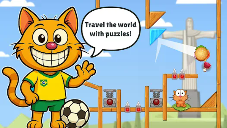 Hungry cat: physics puzzle Image