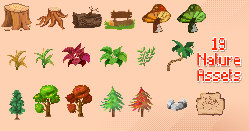 Games like 19 detailed pixel 2D Nature game assets