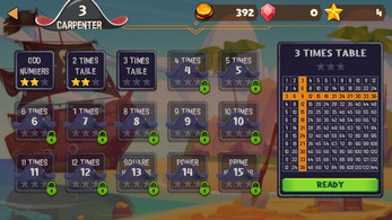 Times Tables Buccaneer screenshot