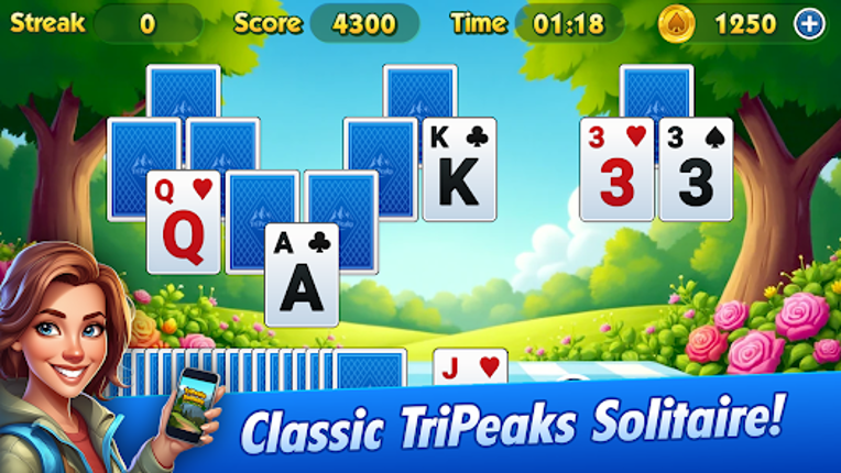 TriPeaks Solitaire Challenge screenshot