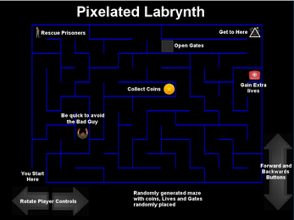 Pixelated Labrynth Image