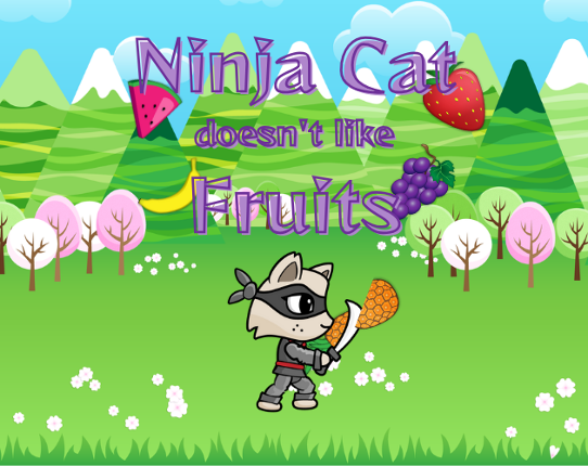 Ninja Cat doesn't Like Fruits Image