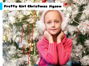 Pretty Girl Christmas Jigsaw Image