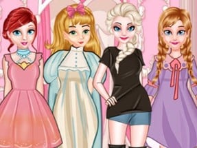 Princess Paper Doll Style Dress Up Image