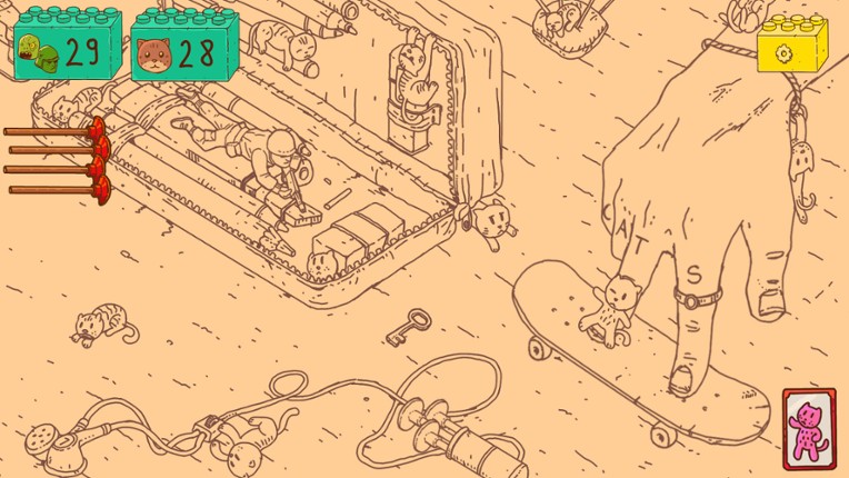 Tiny Cats vs Toys Image