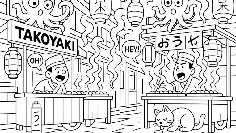 100 Cats Lost In Japan Find & Color screenshot