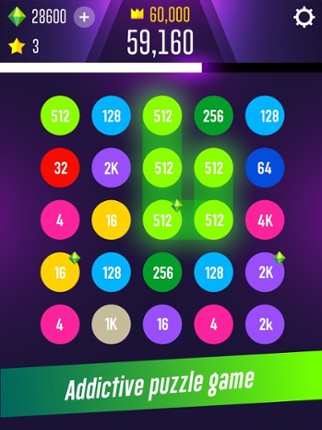 2048 connect: 2 &amp; 2 game screenshot