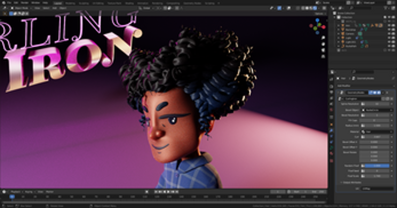 Curling Iron, for Blender 3.X Image