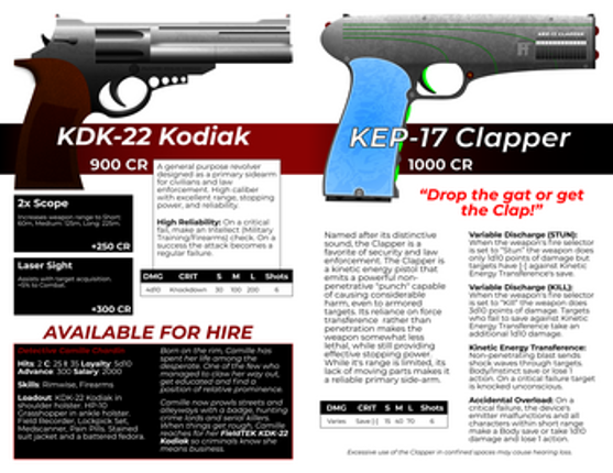 FieldTEK Combat Systems - Weapons Catalogue screenshot