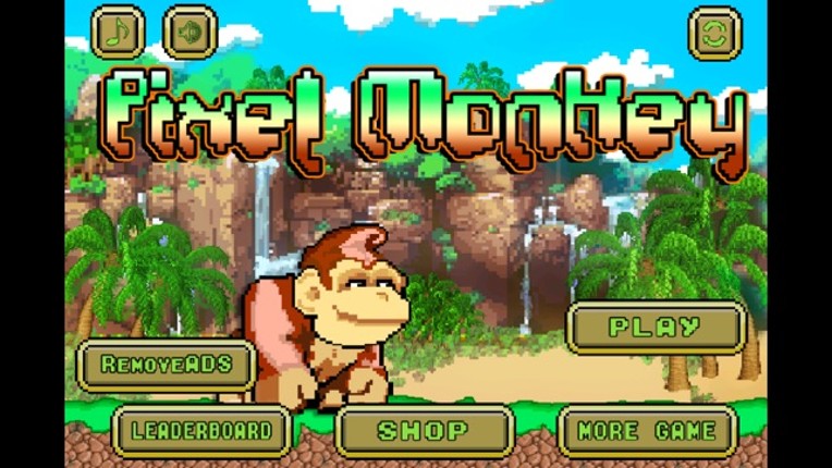 Pixel Monkey - Monkeys Jump, Battle, and Duck under Obstacles in Jungle Temple Image