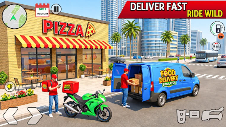 Delivery Boy:Bike Wheelie Game screenshot