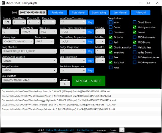 MuGen - The Music Generator screenshot