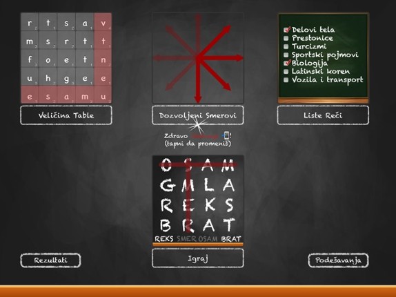 Osmosmerka: Solve Word Search Puzzles Using Serbian Latin and Cyrillic Alphabets Image