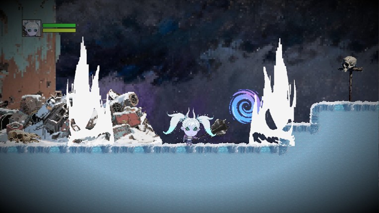 SnowKnight: Super Strength, Big Head, Twin Tails screenshot