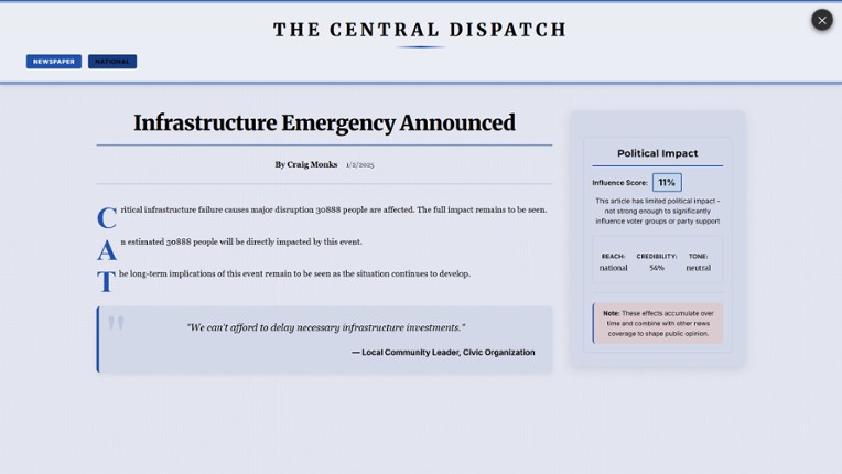 StateOS: The Political Sandbox screenshot