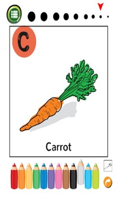 ABC Fruits And Vegetables Coloring Book: Learning English Vocabulary Free For Toddlers And Kids! Image
