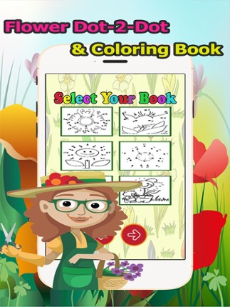 Flower Dot to Dot Coloring Book for Kids Grade 1-6: connect dots coloring pages preschool learning games Image