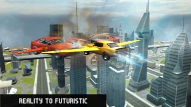 Flying Futuristic Car Battle Image