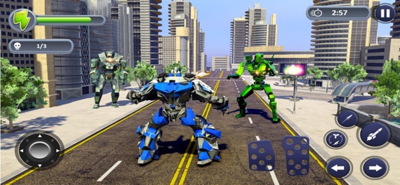 Flying Limo Car Robot War Image