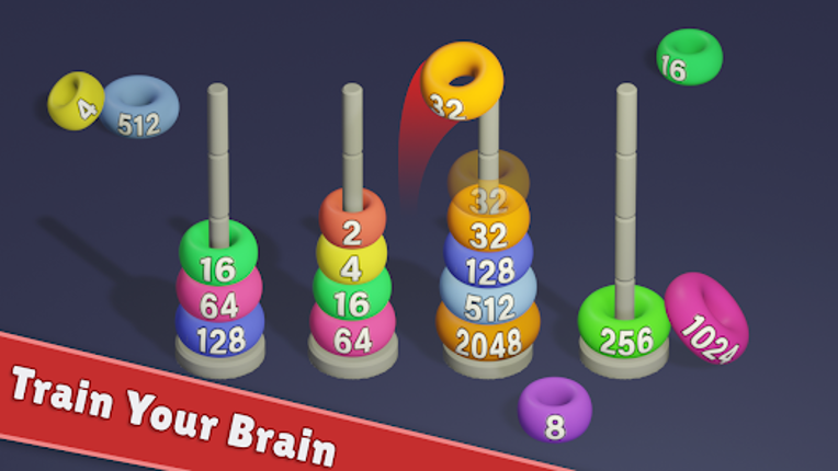 2048 Sort Stack Merge screenshot