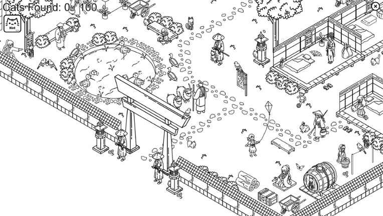 Hidden Cats In Japanese Village screenshot