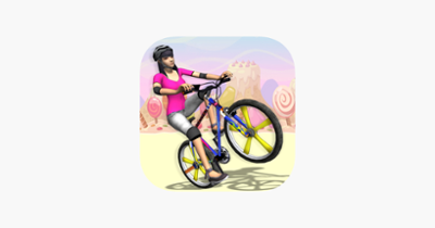 Bmx Girl Wheelie Racing Image