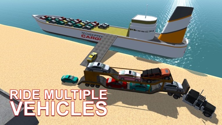 Cargo Ship Car Transporter – Drive truck &amp; sail big boat in this simulator game screenshot