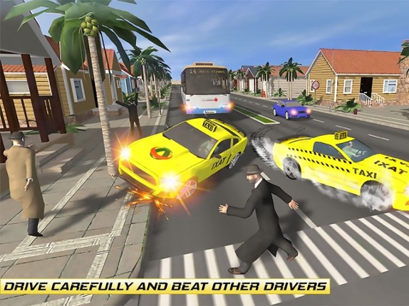 City Cab Driving Image