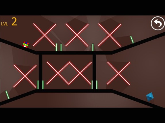 Cube magic runner escape laser room in dark screenshot