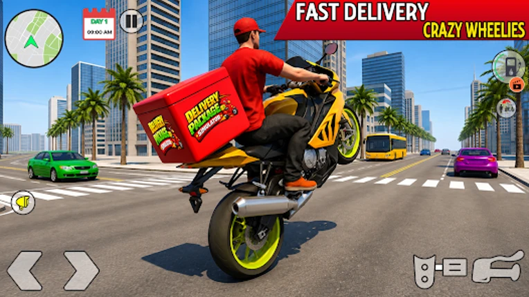 Delivery Boy:Bike Wheelie Game screenshot