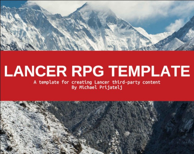 Games like Lancer RPG Template