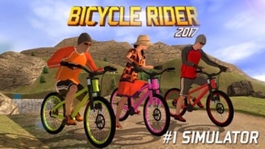 Offroad bicycle rider - uphill mountain BMX rider Image